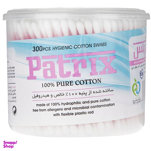 گوش پاک‌کن پاتریکس بسته 300 عددی