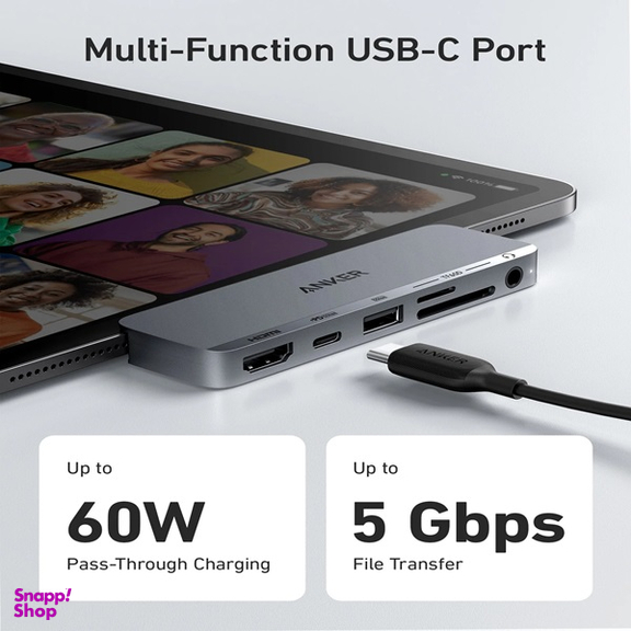 هاب 6 پورت انکر مدل 541 A8363HA1 USB-C
