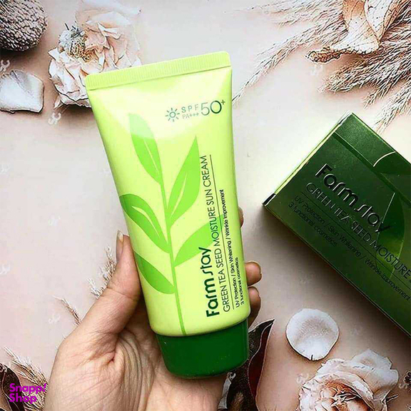 کرم ضد آفتاب رطوبت رسان فارم استی مدل Green Tea Seed حجم 70 گرم