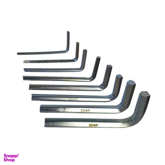 آچار آلن زیدار کد2030088 بسته 8 عددی