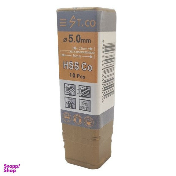 مته کبالت اس تیکو مدل Hssco سایز 5 میلی متر بسته 10 عددی