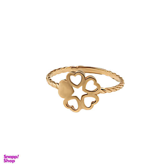 انگشتر طلا 18 عیار زنانه طلاجات مدل مینیمال پنج قلب کد 1004 سایز 50