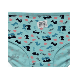 شورت زنانه میسپل طرح گربه کد BLU-1059-01 رنگ آبی