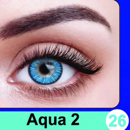 لنز چشم پرو نیو ویژن رنگ آبی اقیانوسی دور مشکی شماره 26 به همراه جالنزی