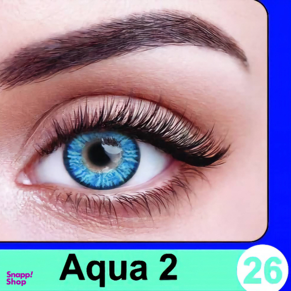 لنز چشم پرو نیو ویژن رنگ آبی اقیانوسی دور مشکی شماره 26 به همراه جالنزی