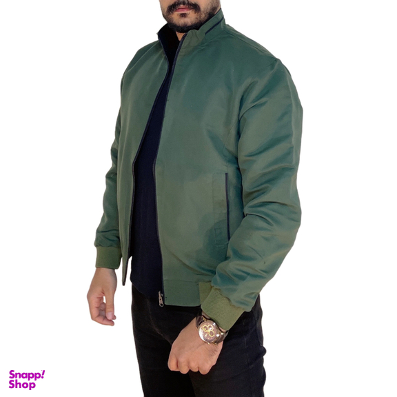 کاپشن مردانه مدل دورو کد 117 رنگ مشکی سبز
