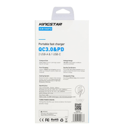 شارژر دیواری 32 وات کینگ استار مدل KW196 PD به همراه کابل USB-C
