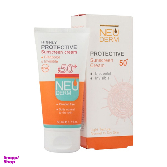 کرم ضد آفتاب رنگی فاقد چربی نئودرم مدل SPF50 حجم 50 میلی لیتر