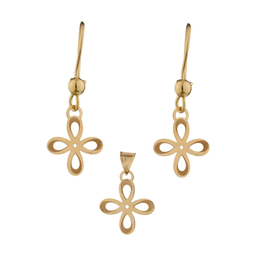 نیم ست طلا 18 عیار زنانه الن نار مدل 0688