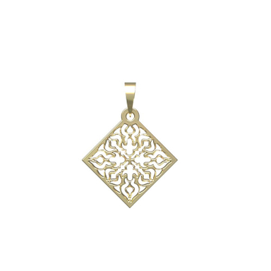 آویز گردنبند طلا 18 عیار زنانه مدوپد مدل اسلیمی کد PA1-10362