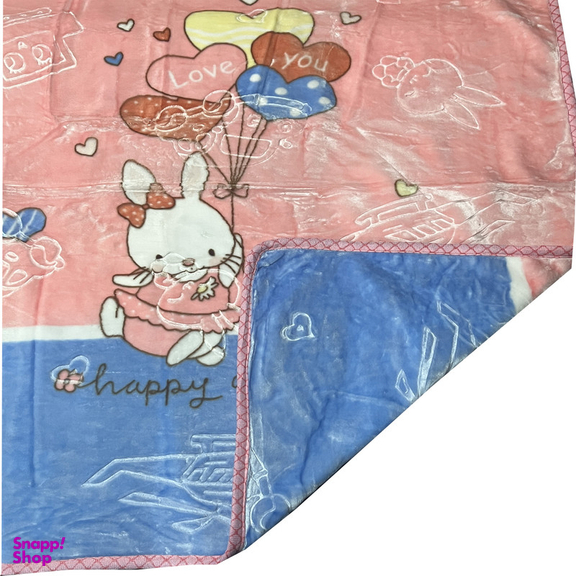 پتو کودک مدل خرگوش بادکنکی سایز 120×100 سانتی متر