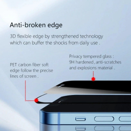 محافظ صفحه نمایش حریم شخصی کی زد دوو مدل Privacy Glass مناسب برای گوشی موبایل اپل iPhone 16 Pro Max