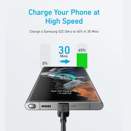 کابل تبدیل USB-C به USB-C انکر مدل 322 A81F5 طول 90 سانتی متر