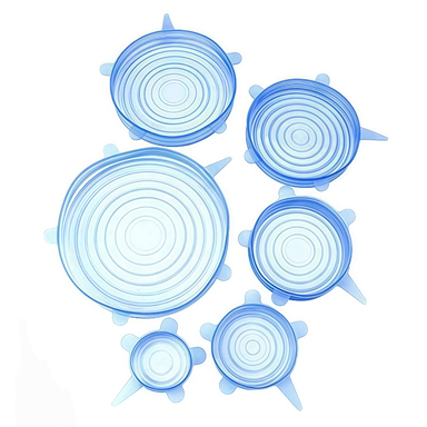 درپوش ظرف مدل سیلیکونی مجموعه ۶ عددی