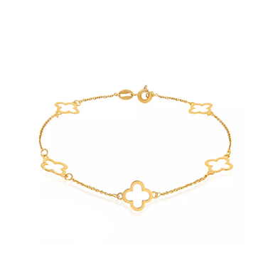 دستبند طلا 18 عیار زنانه اپال گلد مدل ونکلیف 00256