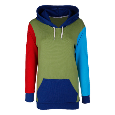 هودی اسپرت لوینت مدل کالرفول کد 6242 رنگ زمینه سبز