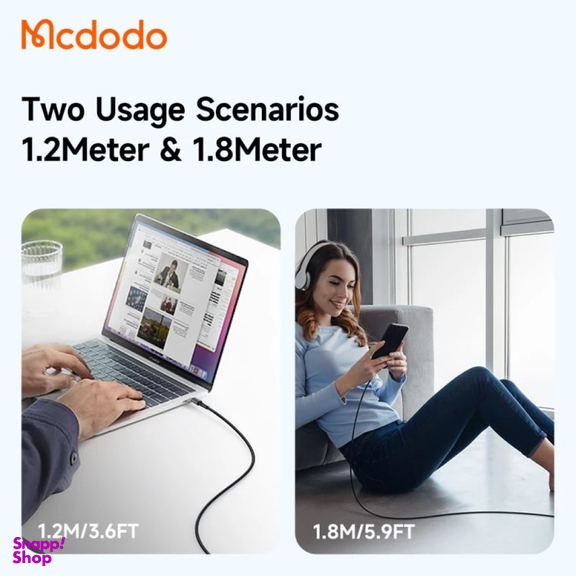 کابل شارژ USB-C به Lightning مک دودو مدل 2850 طول 1.2 متر