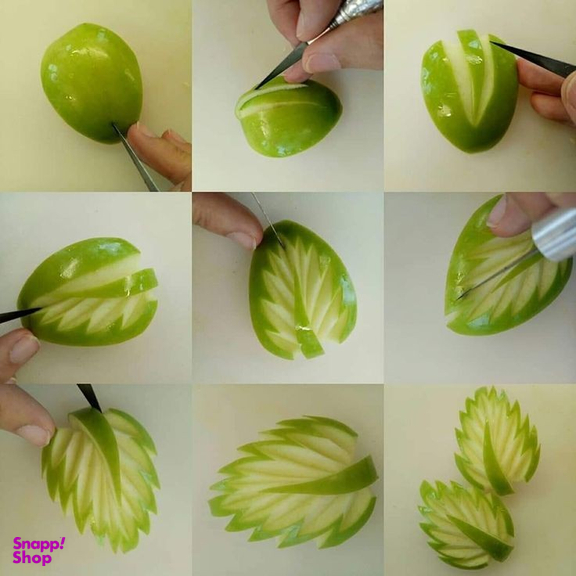 ست چاقو میوه آرایی و حکاکی کد 1612 مجموعه 4 عددی