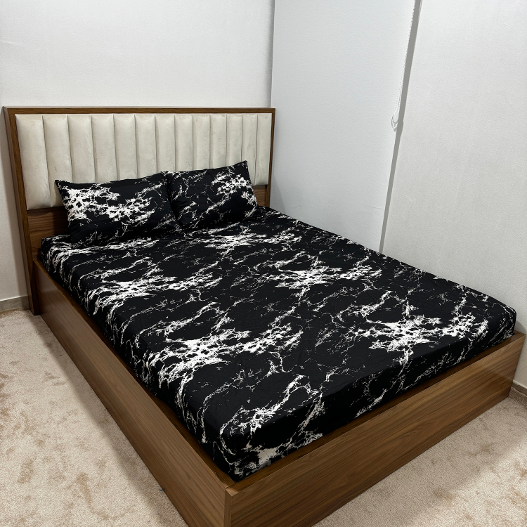 سرویس ملحفه ناتوسا مدل ابر و بادی کد 160 دونفره 3 تکه