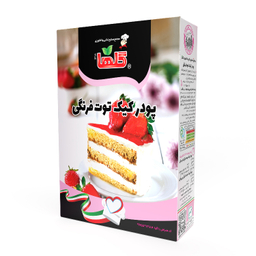 پودر کیک توت فرنگی گلها وزن 450 گرم