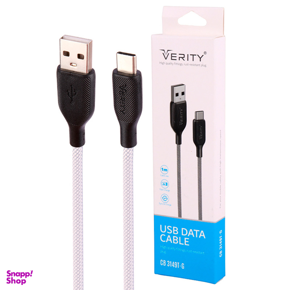 کابل تایپ سی فست شارژ وریتی مدل CB 3149T طول ۱ متر