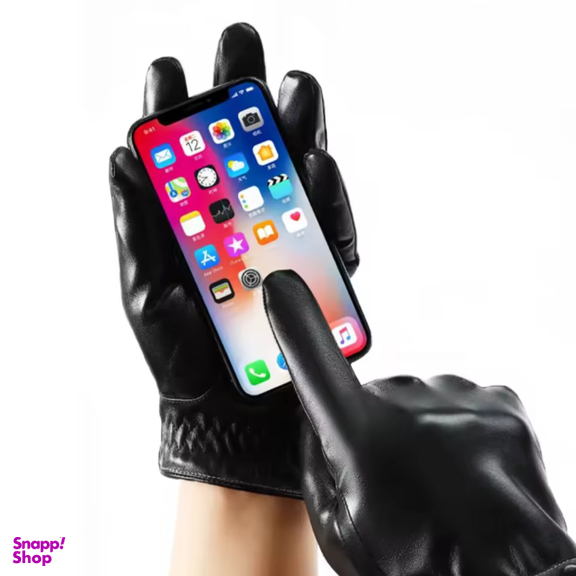 دستکش مردانه طرح چرم داخل خز مدل جینگو DJ کد 114