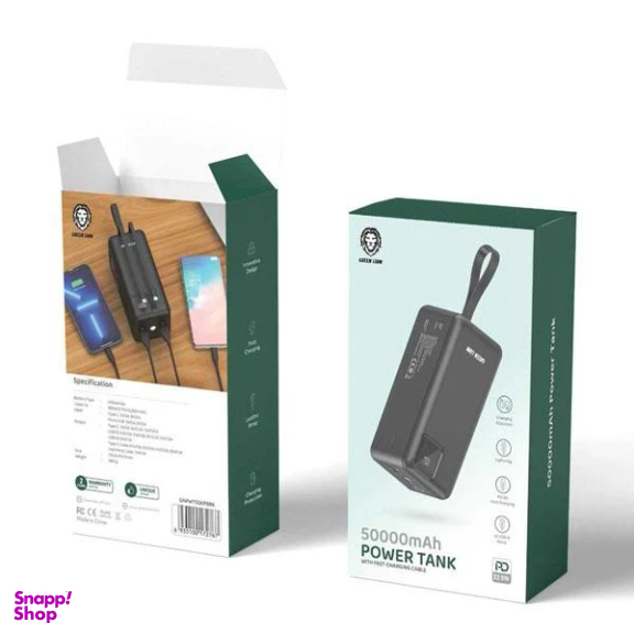 پاوربانک 22.5 وات گرین لاین مدل Power Tank ظرفیت 50000 میلی آمپر ساعت