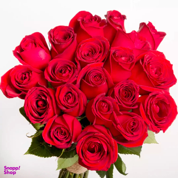 دسته گل رز طبیعی گل باختر کد 21310