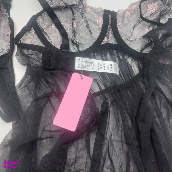 لباس خواب زنانه برتا مدل توری فنردار کد 2200BS