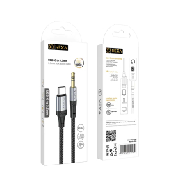 کابل دیتا Type-C به Jack 3.5mm نکسا مدل LX3 طول 1 متر