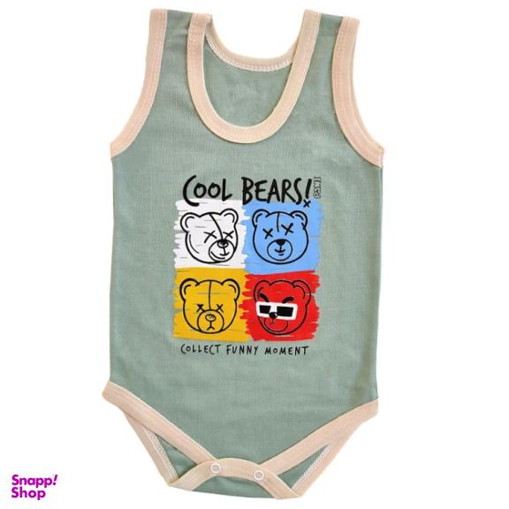 ست 3 تکه لباس نوزادی مدل خرس کد 4047