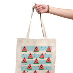 ساک خرید ترمه طراحان ایده مدل پترن هندوانه یلدا کد cfp2080 - L