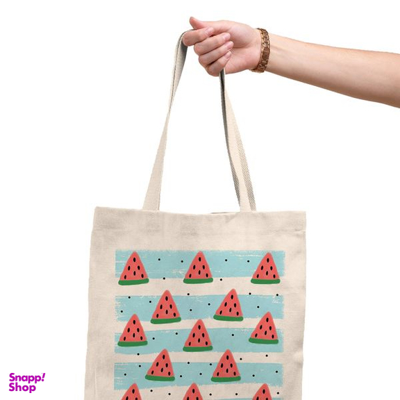 ساک خرید ترمه طراحان ایده مدل پترن هندوانه یلدا کد cfp2080 - L