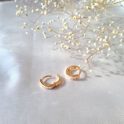 گوشواره زنانه ژوپینگ مدل نگینی حلقه ای کد h9