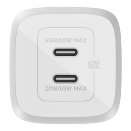 شارژر دیواری 65 وات بلکین مدل WCH013vfWH USB-C PD/GaN/PPS