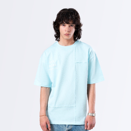 تیشرت زیگ مدل Live more رنگ فیروزه ای