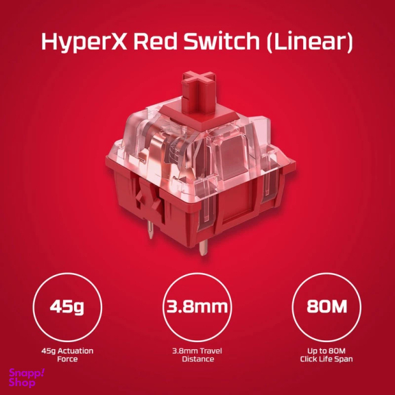 کیبورد باسیم مخصوص بازی هایپرایکس مدل HyperX Alloy Origins Full Size