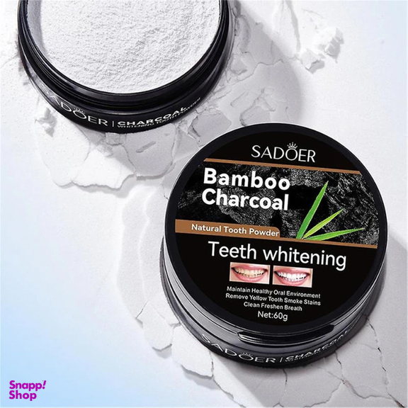 پودر سفید کننده دندان سادور مدل ذغال بامبو وزن 60 گرم