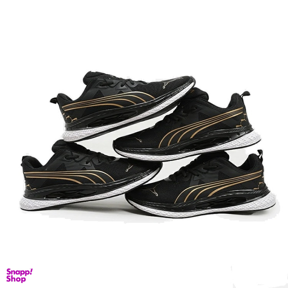 کفش ورزشی مردانه و زنانه طرح PUMA مدل 4532 رنگ مشکی طلایی