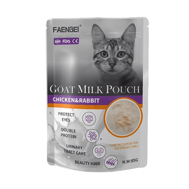 پوچ گربه فنبی طعم مرغ و خرگوش وزن 85 گرم