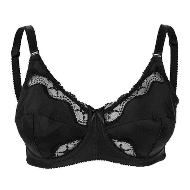 سوتین زنانه لین مدل فنردار کد 4680-602 رنگ  مشکی