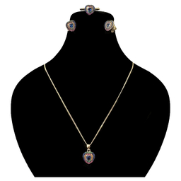 نیم ست نقره زنانه گیرا مدل قلب کد G982