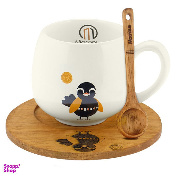 ست ماگ مکنوس کد 1008 همراه با قاشق و زیرلیوانی