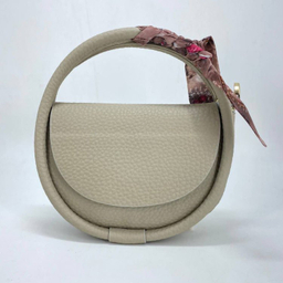 کیف دستی زنانه مدل مدل گرد کد 878 طرح ساده با دستمال گردن