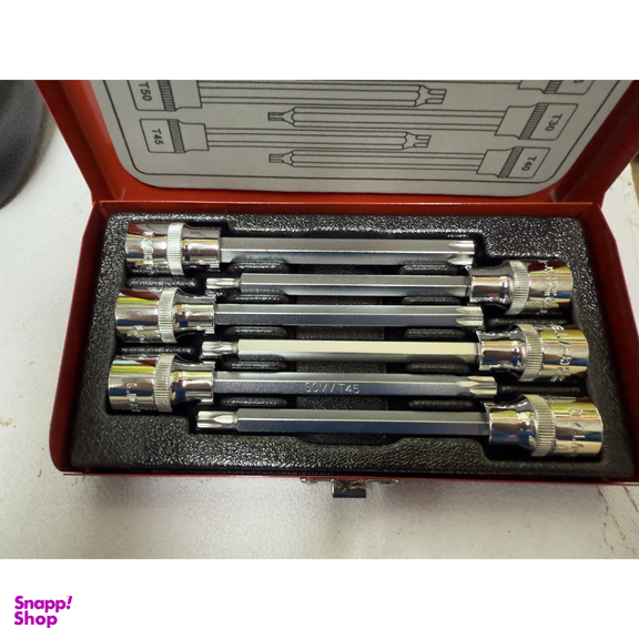 آچار آلن بکسی لایت مدل فوق بلند کد SMT-TORX-LONG-JAPN-LIGHT-1/2-S2026 مجموعه 6 عددی