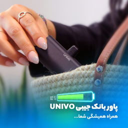 پاوربانک جیبی یونیوو مدل Type- C کد 103 ظرفیت 4500 میلی‌ آمپر ساعت