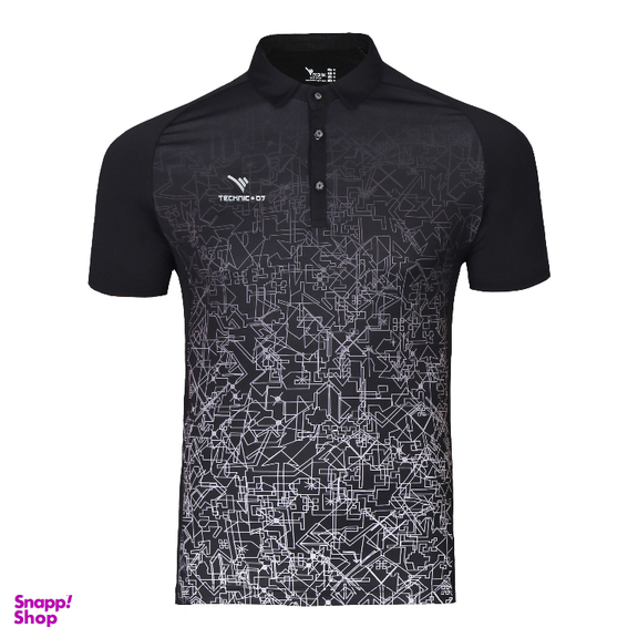 پولوشرت مردانه تکنیک پلاس 07 کد TS-148-ME-SE رنگ مشکی سفید