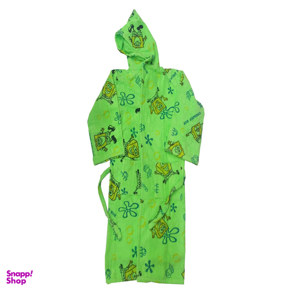 حوله پالتویی کودک طرح باب اسفنجی سایز 80 سانتیمتر