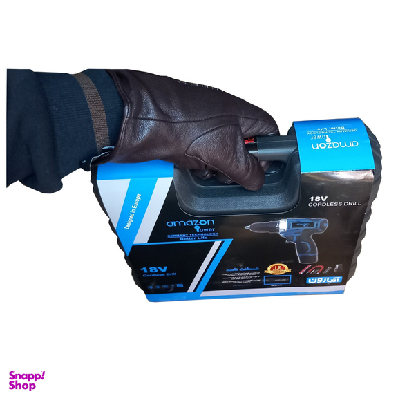 مجموعه 28 عددی دریل پیچ گوشتی شارژی چکشی آمازون مدل DV18V