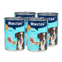 کنسرو پته توله سگ وینستون طعم ماکیان وزن 400 گرم بسته 4 عددی